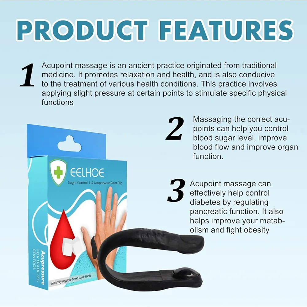 Acupressure Finger Clip – Natural Blood Sugar Support Therapy Tool(pack of 2)