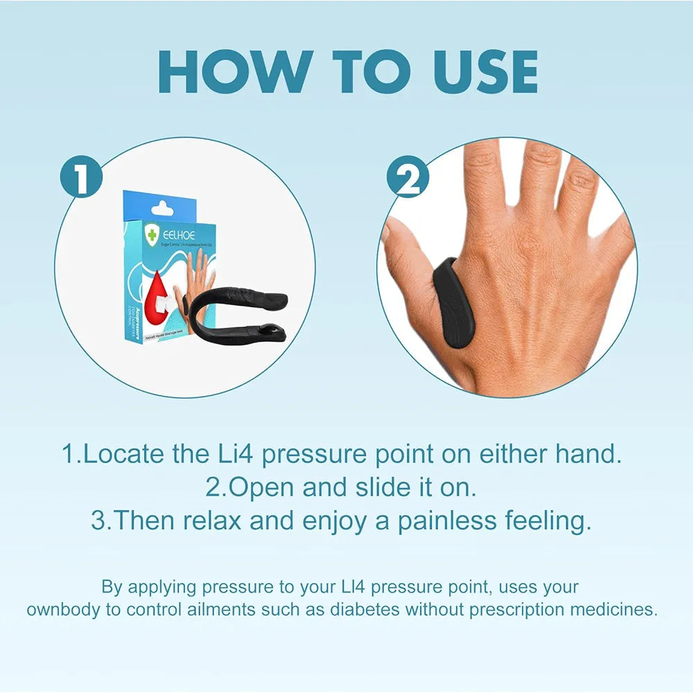 Acupressure Finger Clip – Natural Blood Sugar Support Therapy Tool(pack of 2)